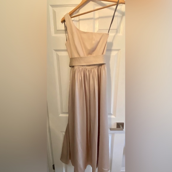 White by Vera Wang Bridesmaid Dress One Shoulder - Picture 7 of 7
